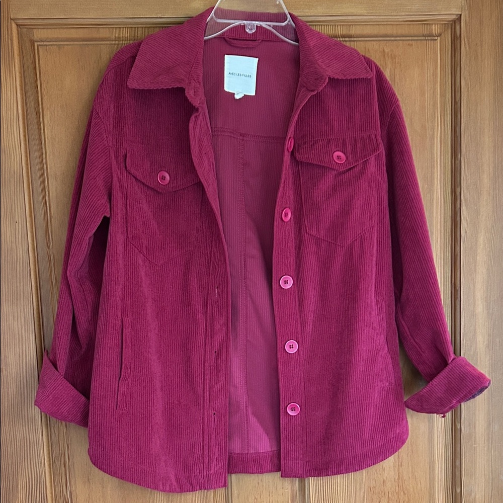 Avec Les Filles Pink Corduroy Jacket/Shacket